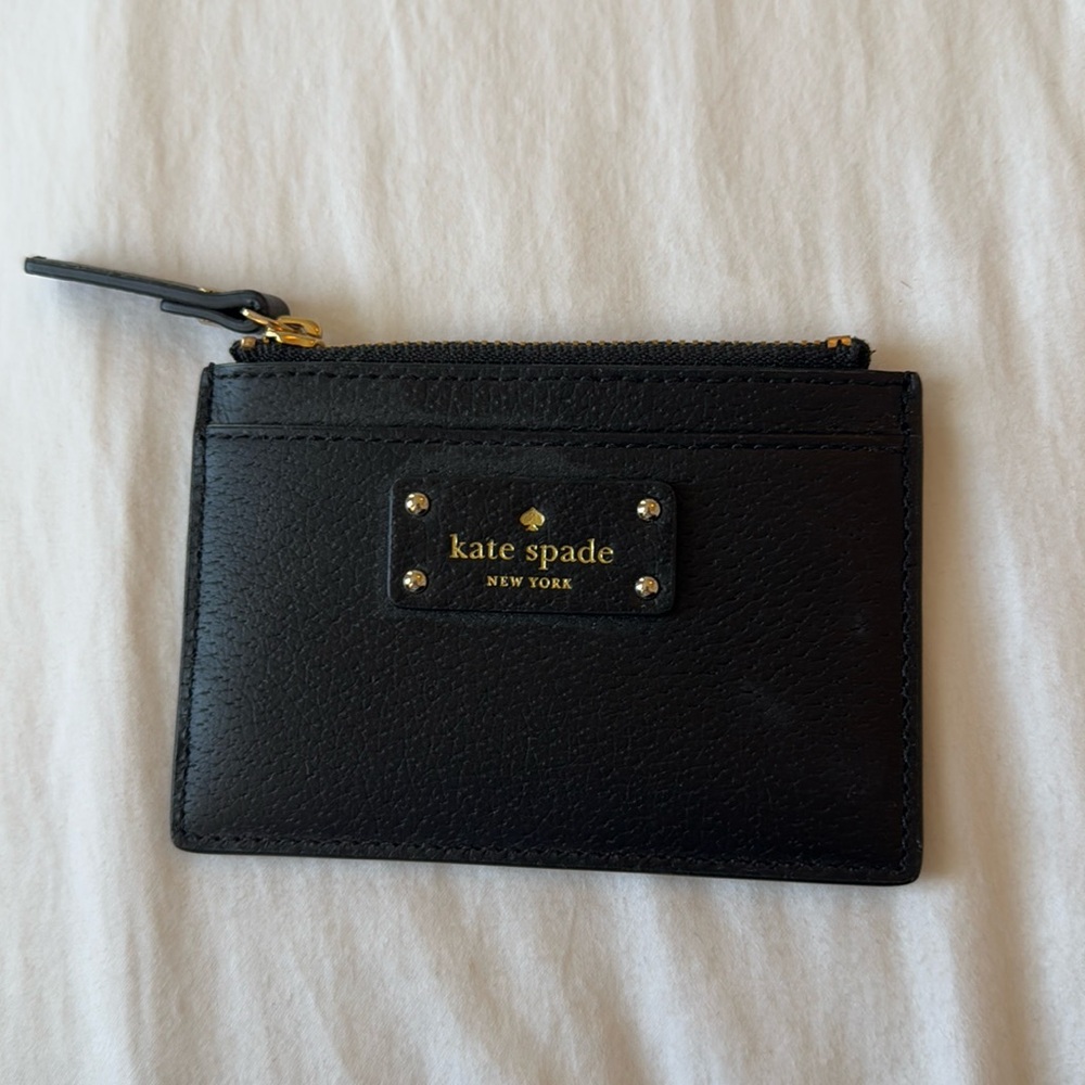Kate spade black card and coin holder